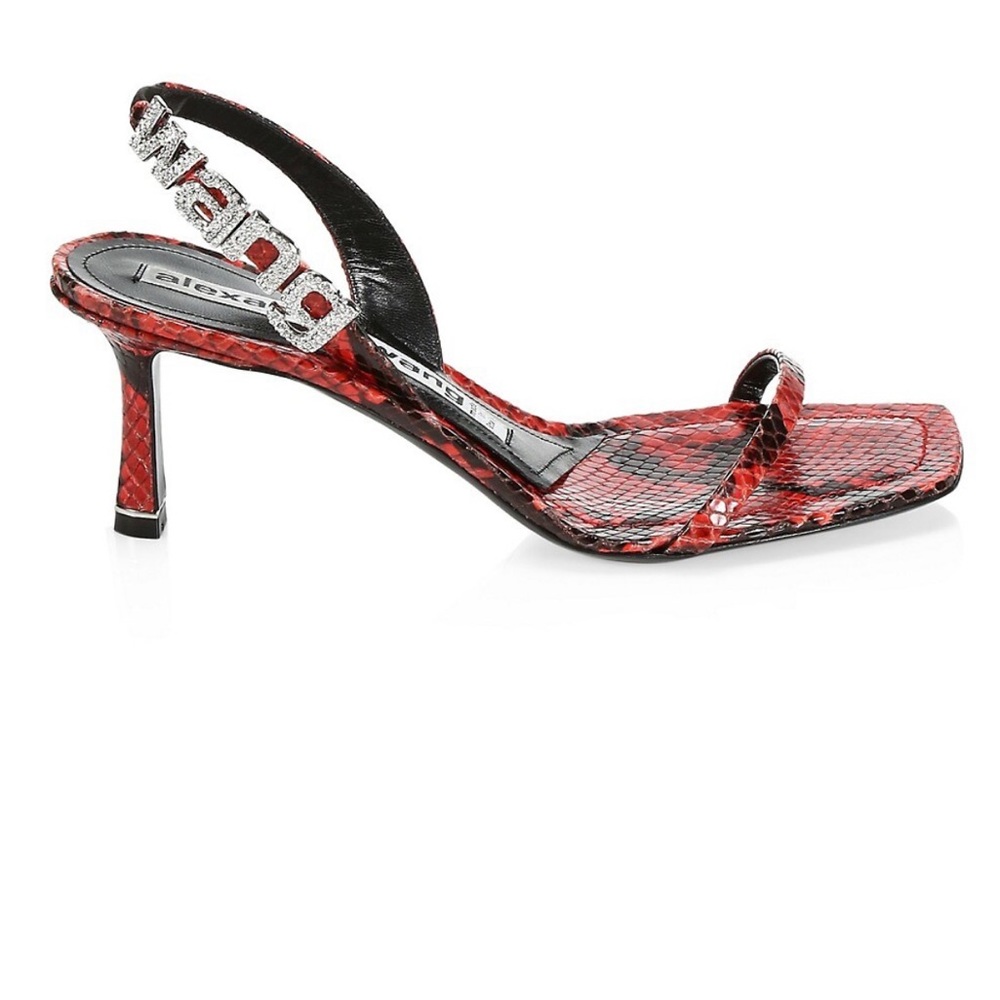 Alexander Wang Snakeskin Slingback Sandals